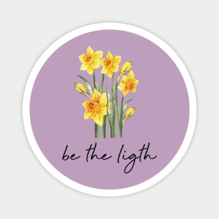 Be the light yellow narcissus in watercolor Magnet